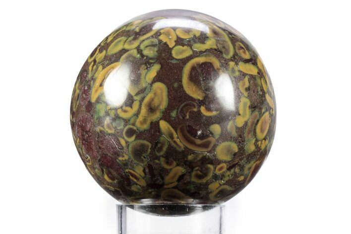 Polished Fruit Jasper Sphere - India #359720